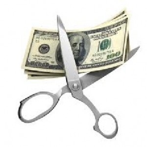 Knife cutting money